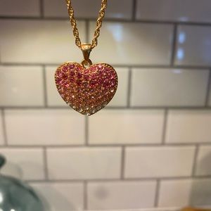 Avon heart crystal necklace